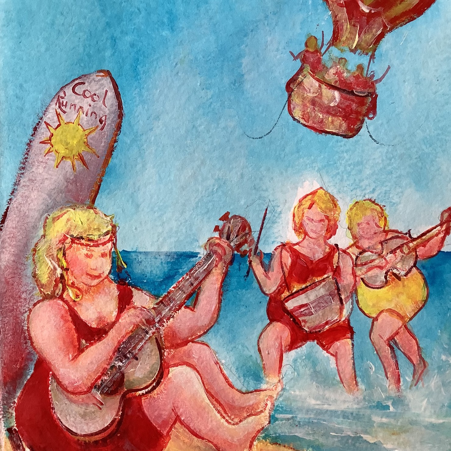 Fat ladies playing some instruments
